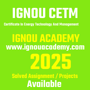 IGNOU CETM SOLVED ASSIGNMENT 2025